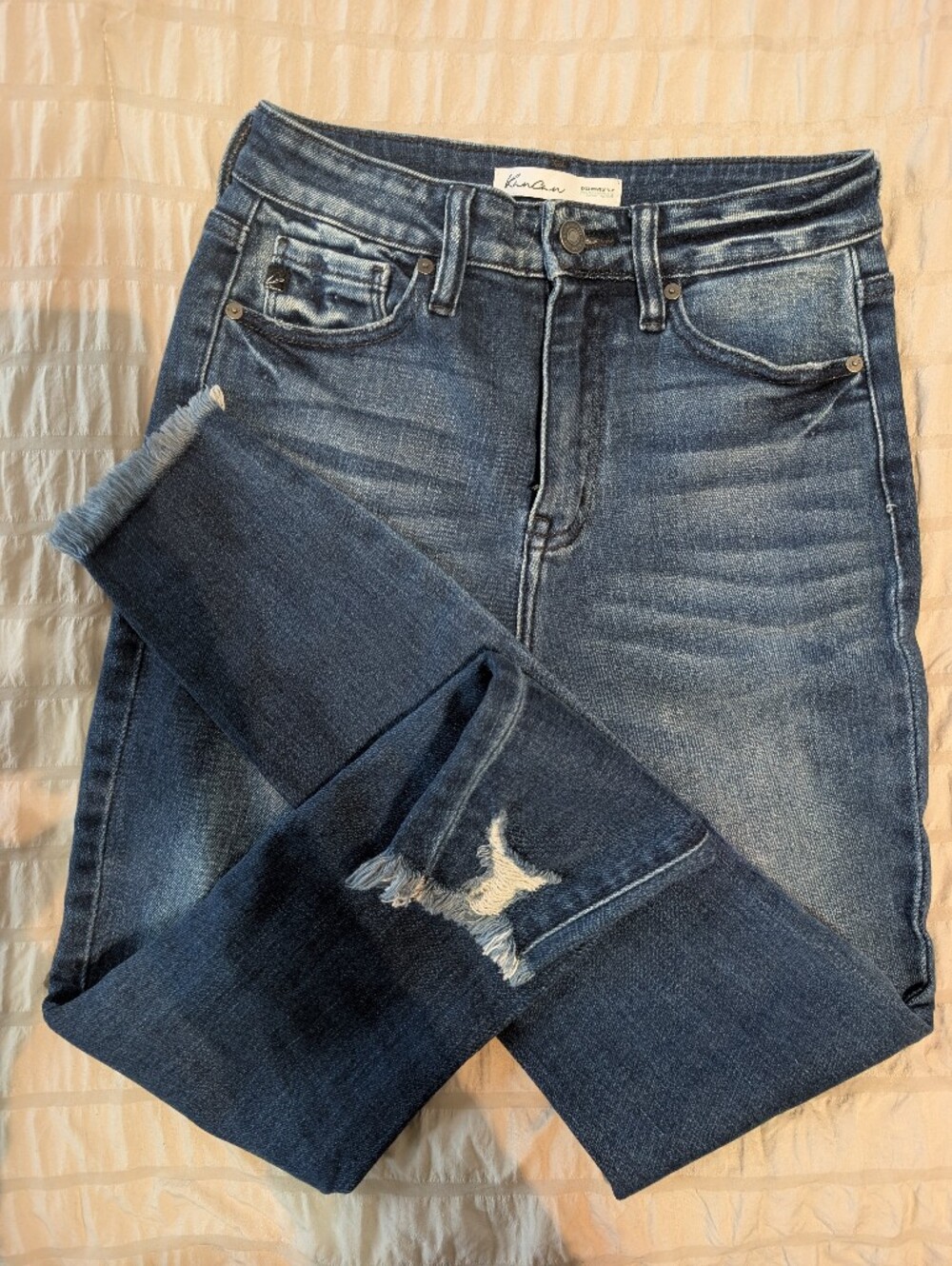 KanCan Dark Blue Distressed Skinny Jeans Size 25